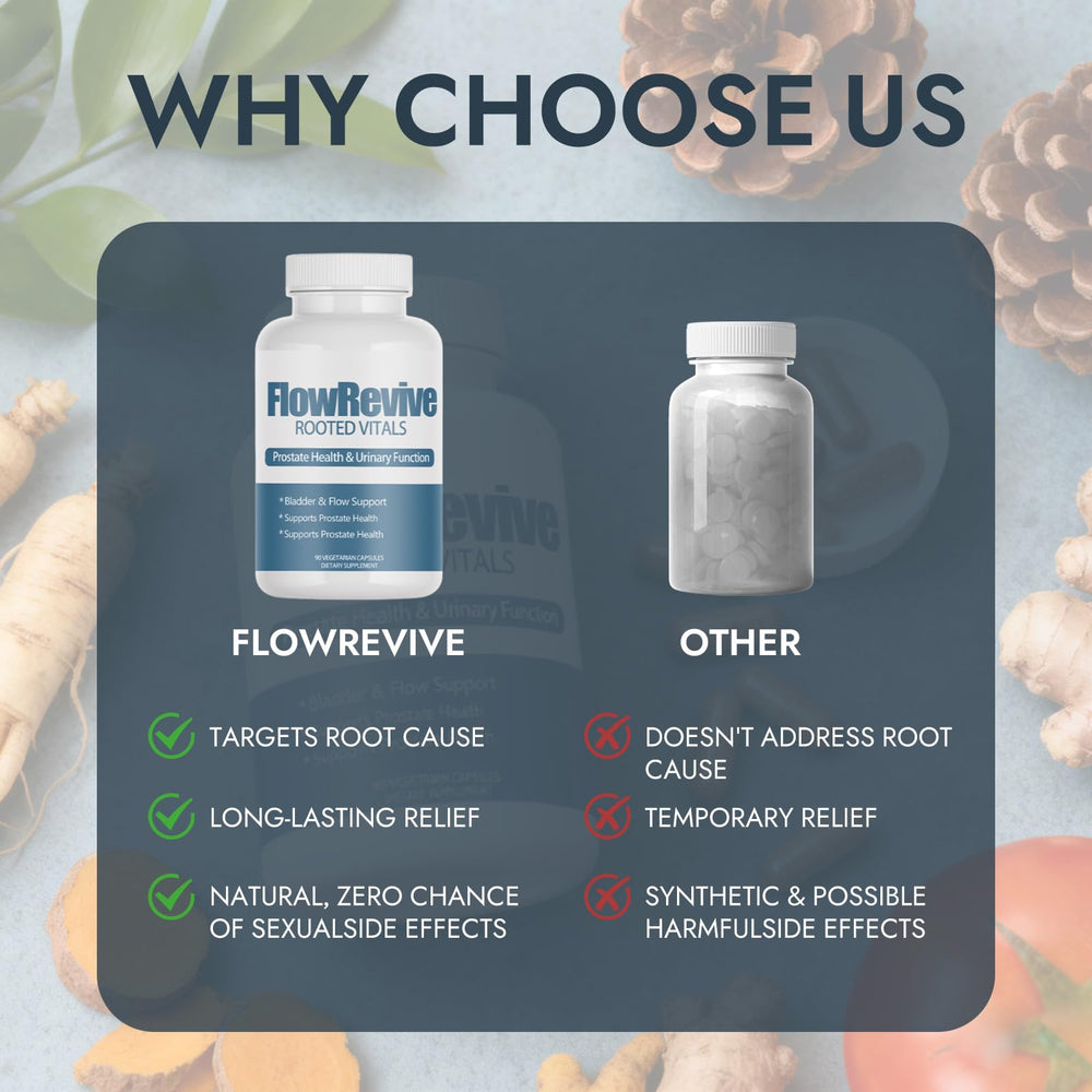 Qoenba Flow Revive saw palmetto ingredient visual for targeted support.