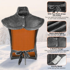 Qoosea pad distributes heat evenly across back and neck for comfortable relief