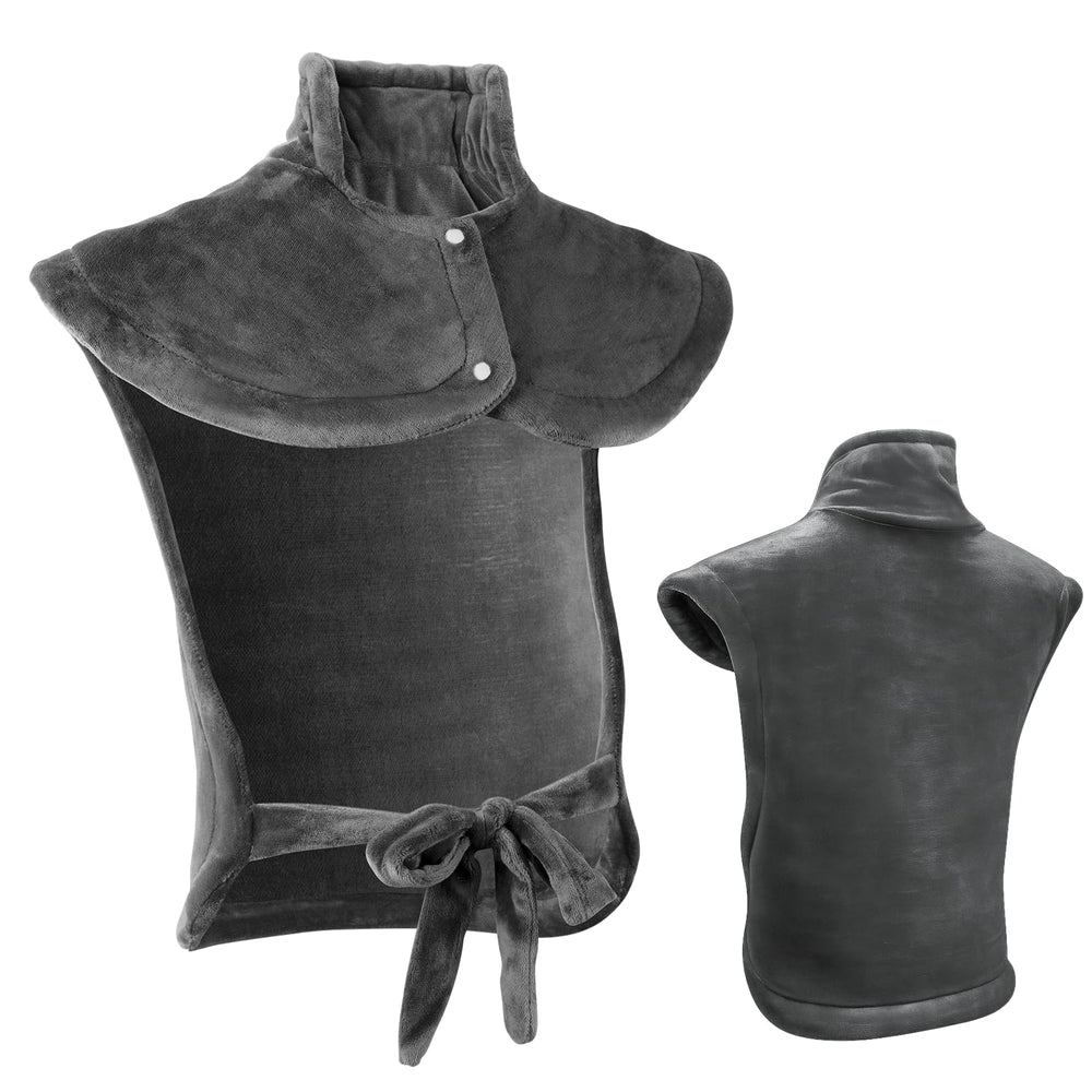 Qoosea electric heating pad full coverage for back and shoulders with penetrating warmth