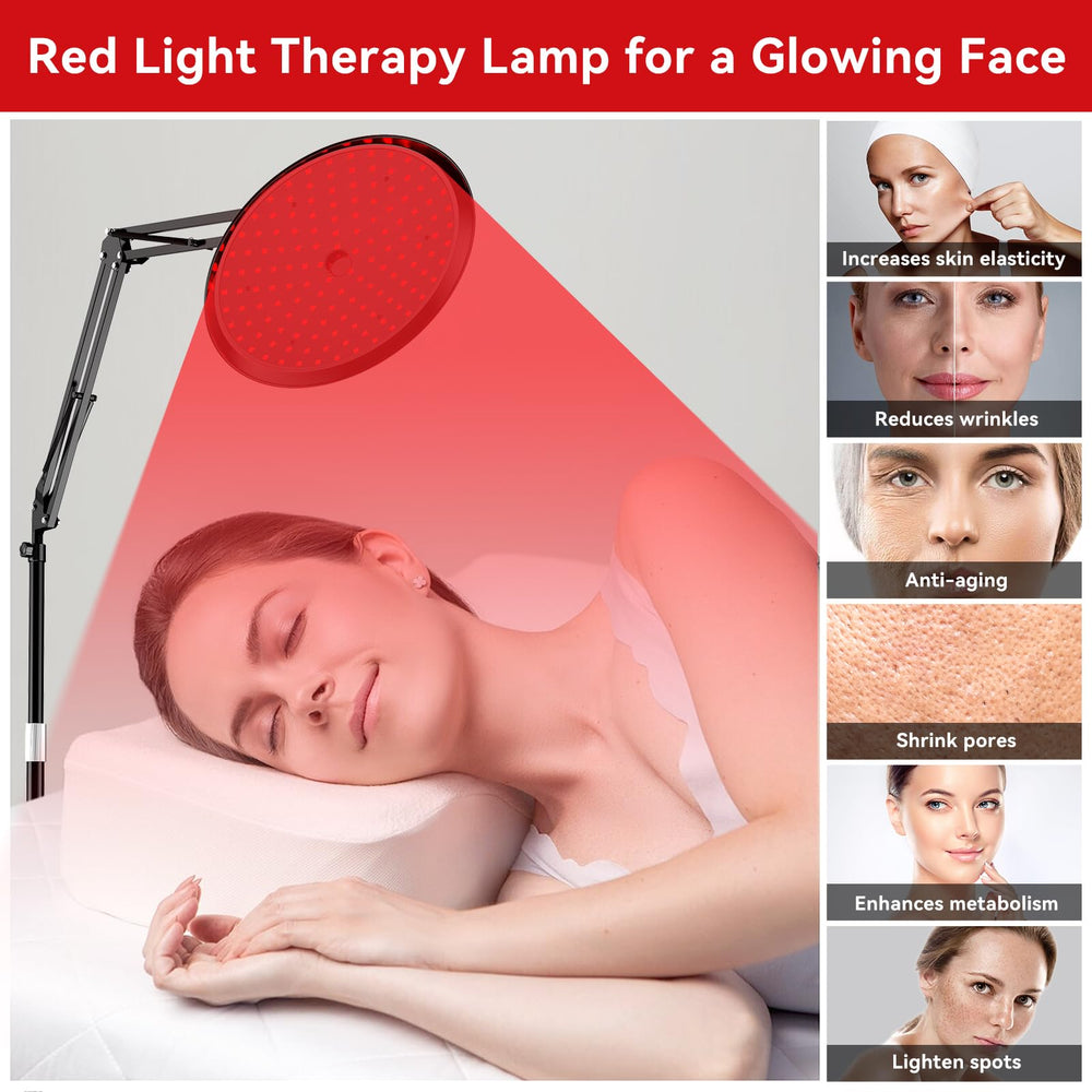 QRQ 660nm red light panel for surface-level skin benefits.