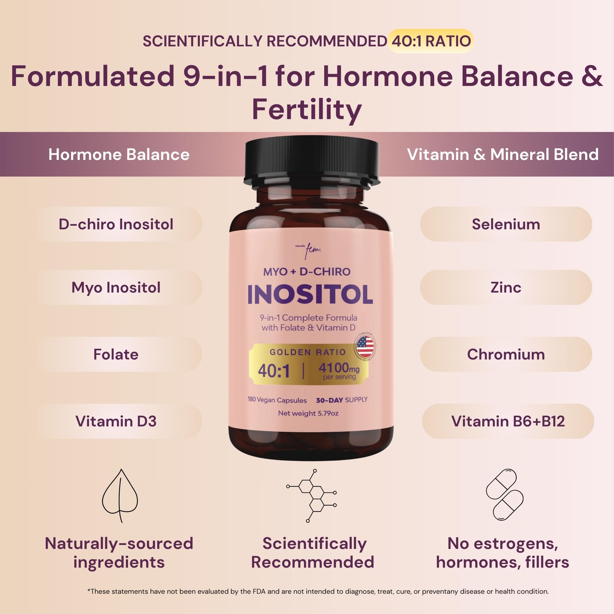 QSTA 9-in-1 Hormonal Support bottle emphasizes comprehensive daily wellness