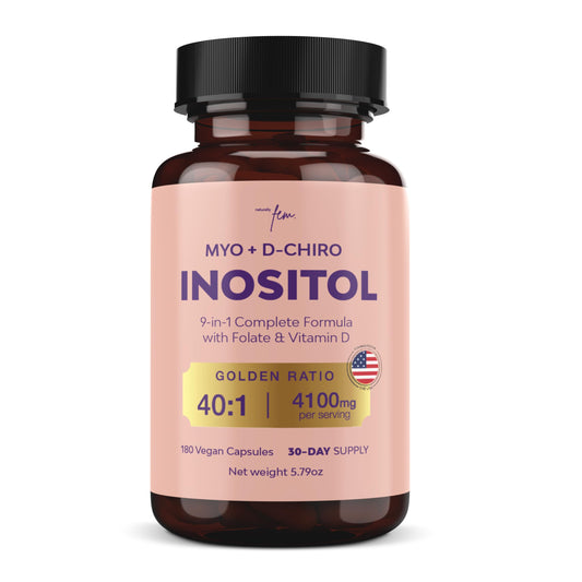 QSTA Myo-Inositol & D-Chiro Inositol bottle shows 4100 mg per serving balance