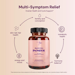 QSTA Inositol ingredient label lists Myo- and D-Chiro Inositol with key vitamins.