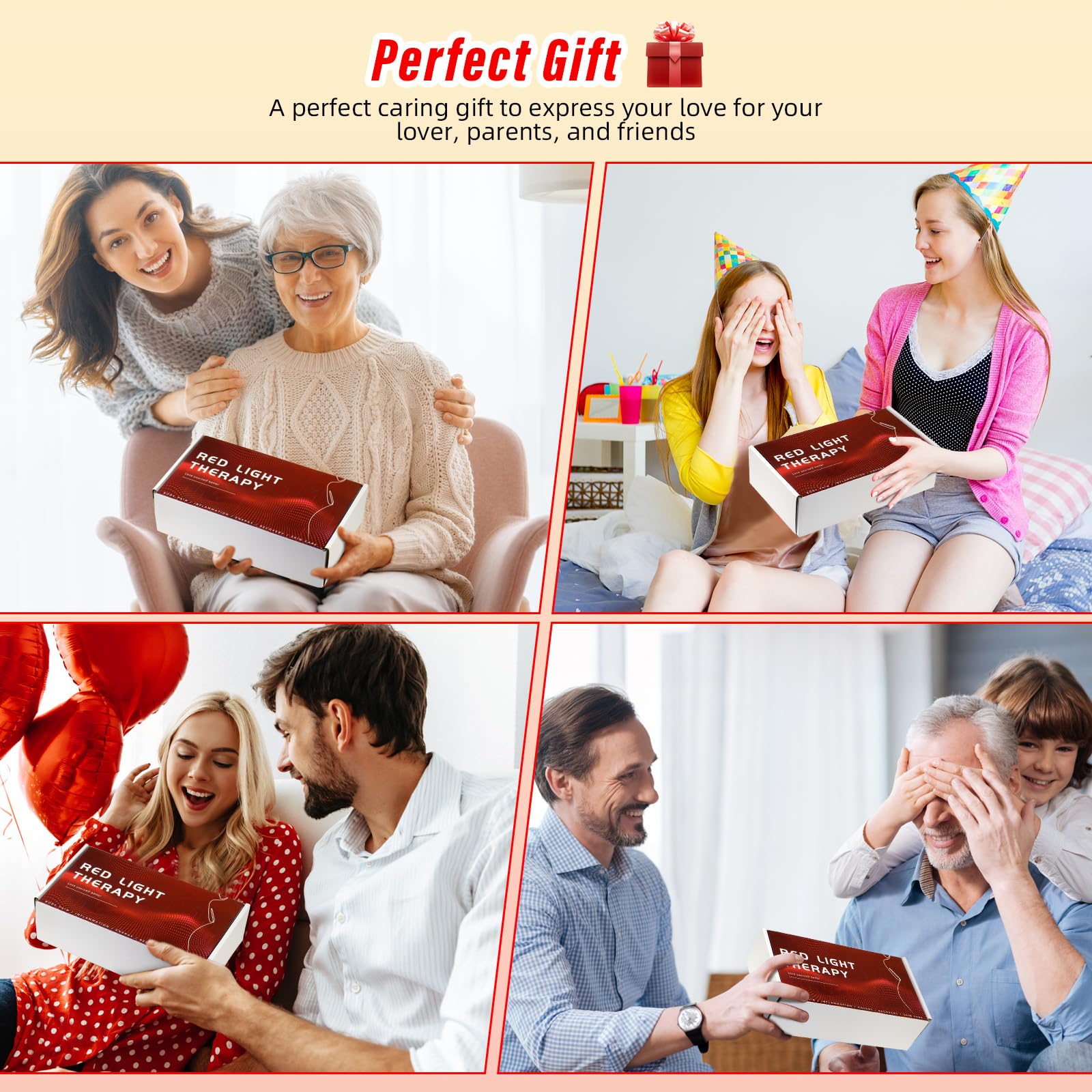 Qtyspdct gift-ready red light therapy knee brace ideal for wellness gifts.