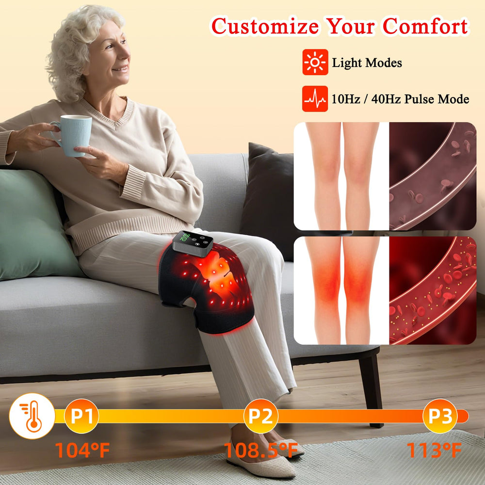Qtyspdct knee brace with controller docked, cordless power for uninterrupted sessions.