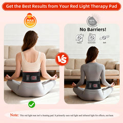 Qtyspdct wearable infrared belt on back demonstrates adjustable fit