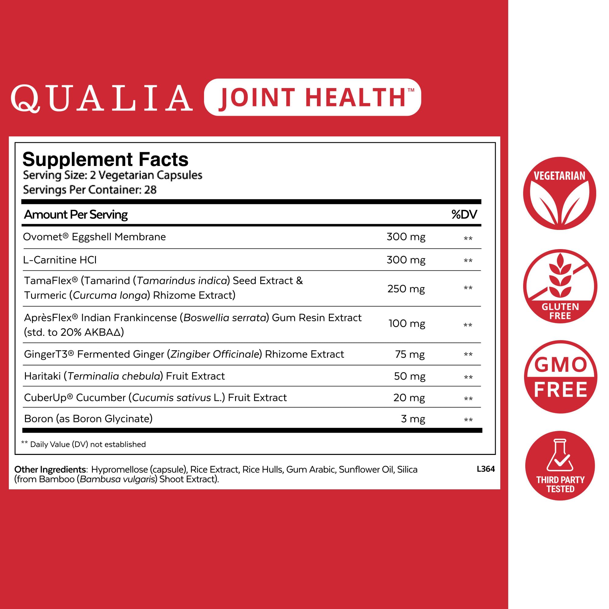 Qualia Joint Health capsules on a surface suggesting daily joint support.