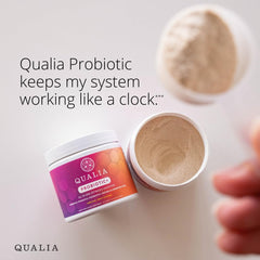 Qualia Probiotic packaging emphasizes responsible sourcing