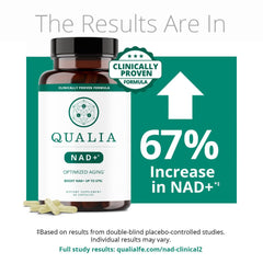 Qualia NAD scene with morning light and energy-boosting vibe.