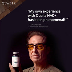 Qualia NAD+ ingredient list close-up showing key cofactors