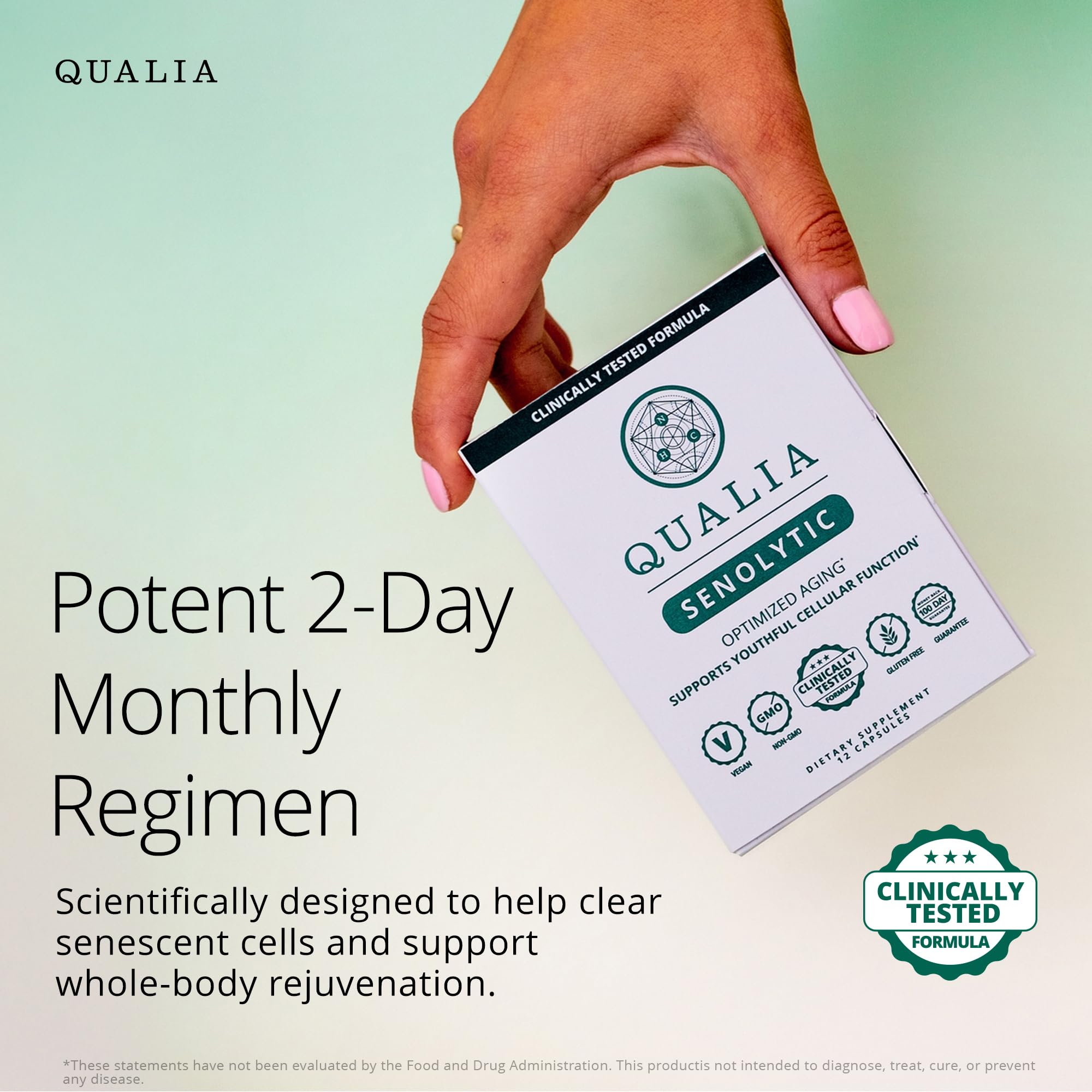 QUALIA Senolytic ingredients fisetin—potential contributor to cellular vitality.