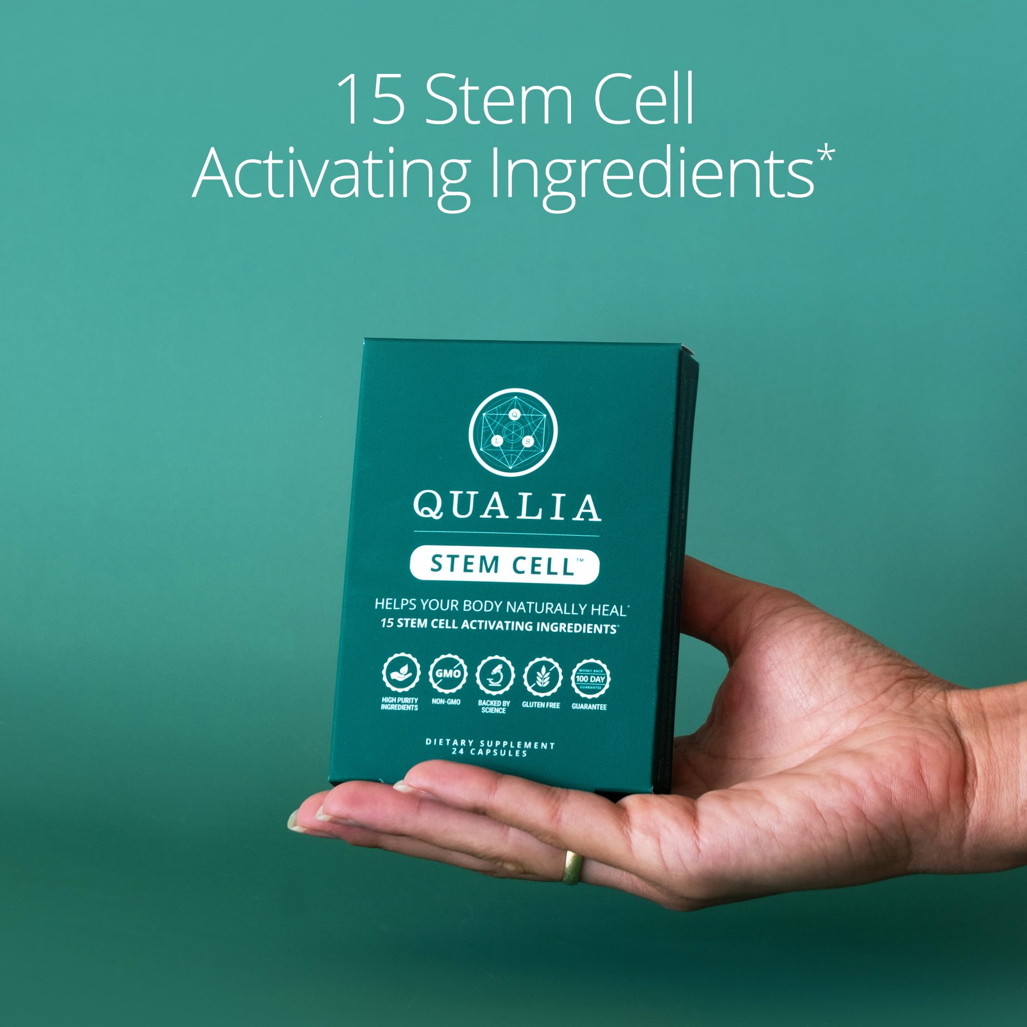 Qualia Life Sciences branding on product label.