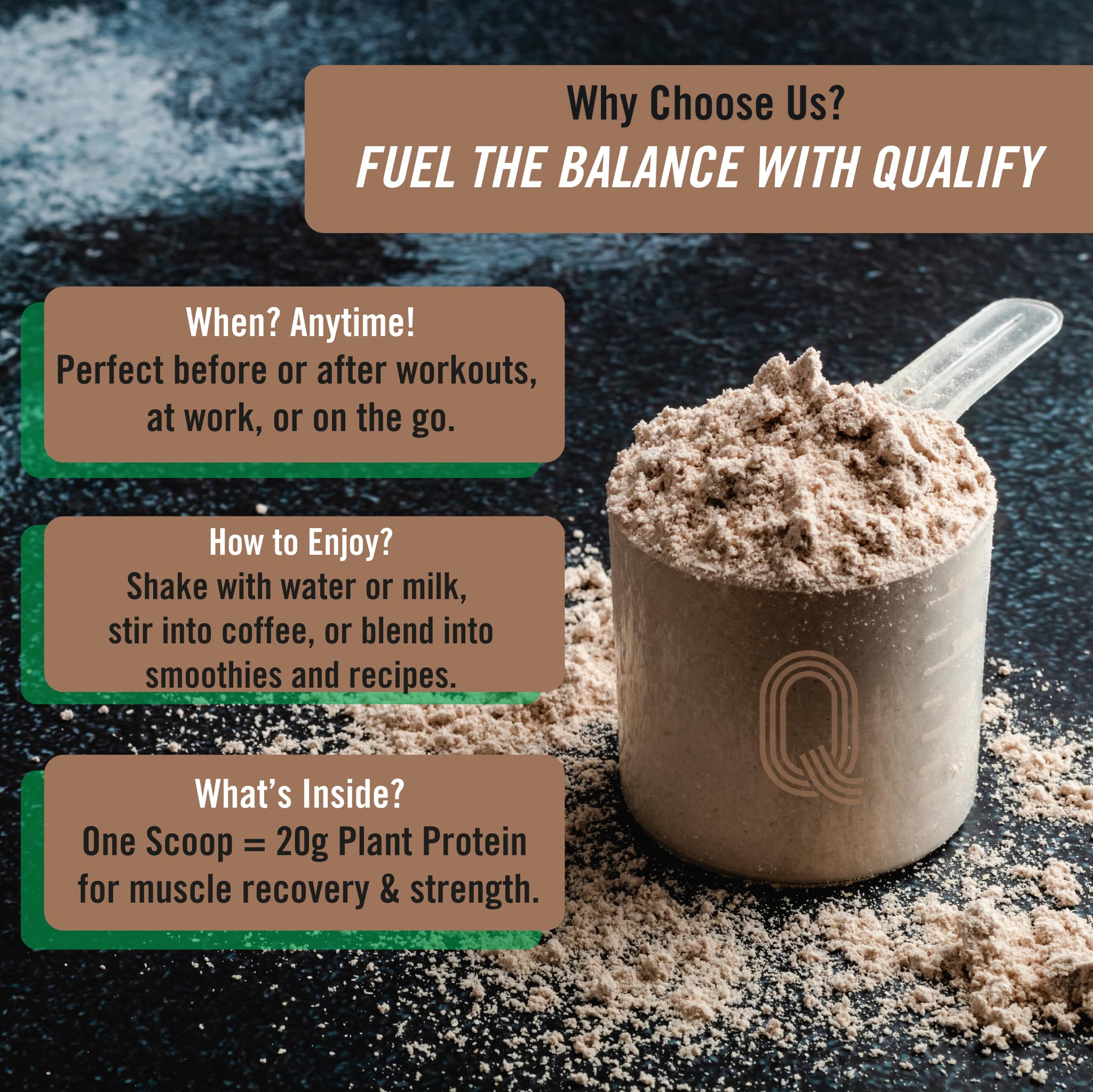 Qualify vegan glutenfree ingredient list shows clean plant-based protein for keto meals.