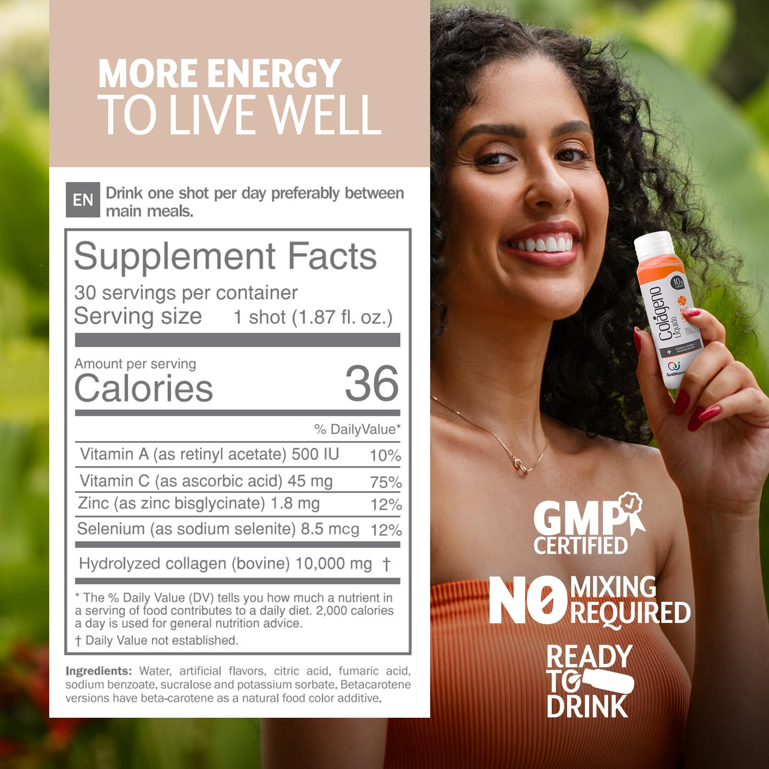 Qualinova collagen bottle on-the-go supports consistent use