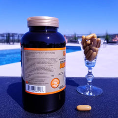 QualityLab Albumin Gold supplement capsules on display imply structured daily intake.