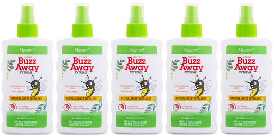 Quantum Buzz Away Extreme Spray 8 oz multi-pack bottle, outdoor mosquito protection with plant-based ingredients