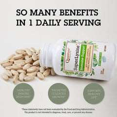 Quantum Health SuperLysine+ packaging note about heat sensitivity.