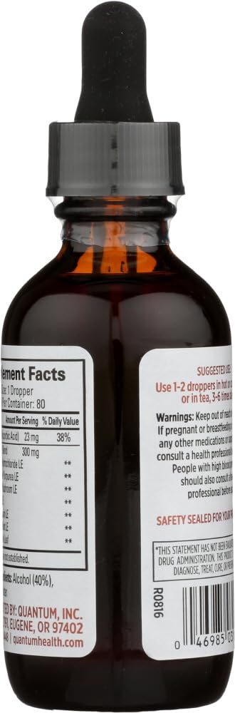 Quantum Lysine Liquid front label highlights immune support