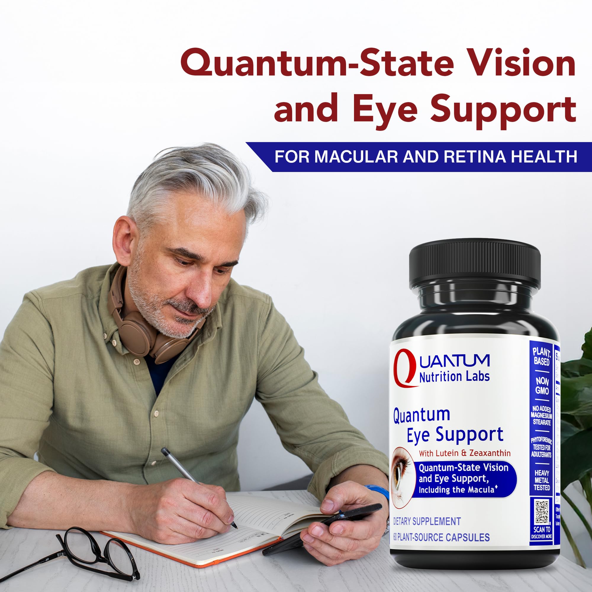 Quantum Nutrition Eye Support key ingredients bilberry and carrot underscore antioxidant-rich eye care.