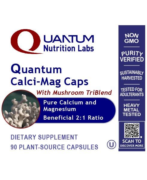 Quantum Nutrition Calci-Mag Caps packaging highlighting pH balance and wellness