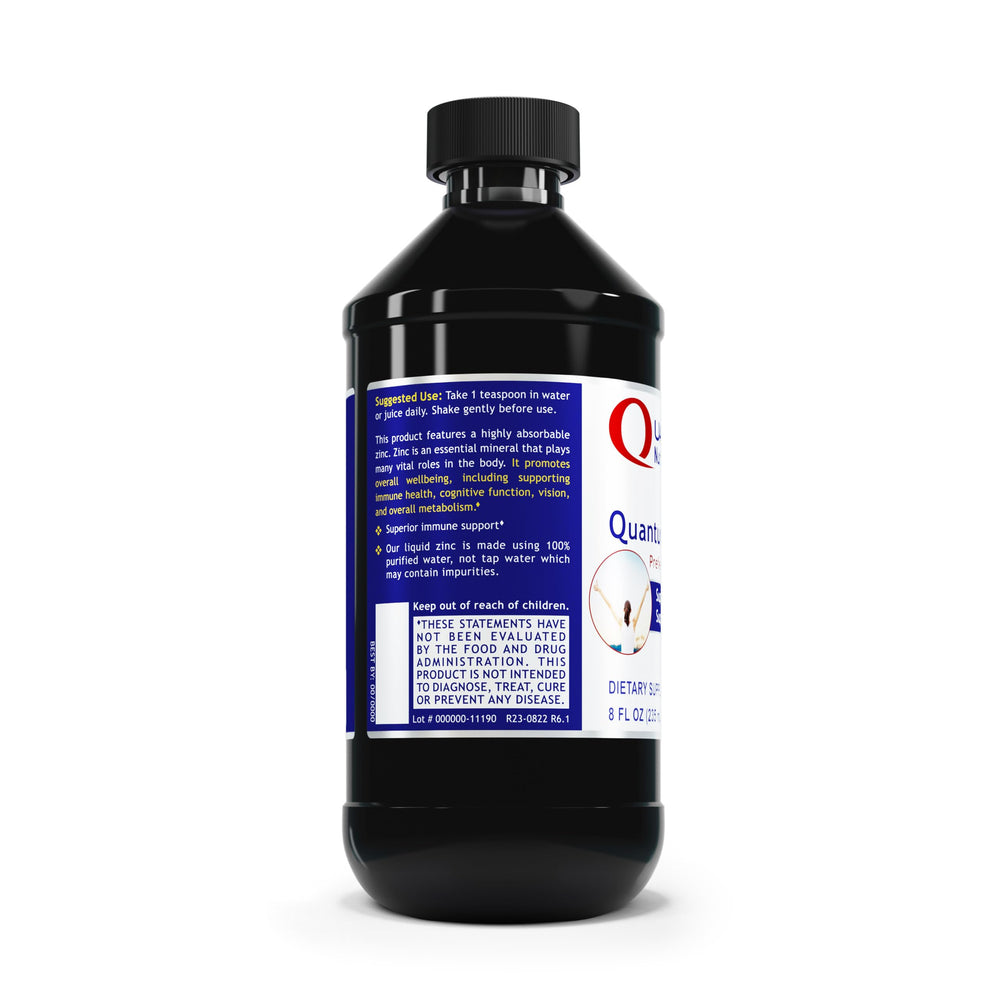 Quantum Nutrition Labs Liquid Zinc Drops designed for family use supports daily wellness