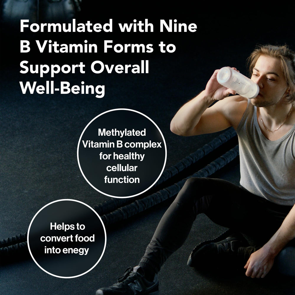 Quantum Nutrition Labs Max Energy Bs ingredients closeup featuring methylcobalamin and other active forms