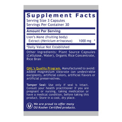 Quantum Nutrition Lions Mane on kitchen counter supporting focus and brain health