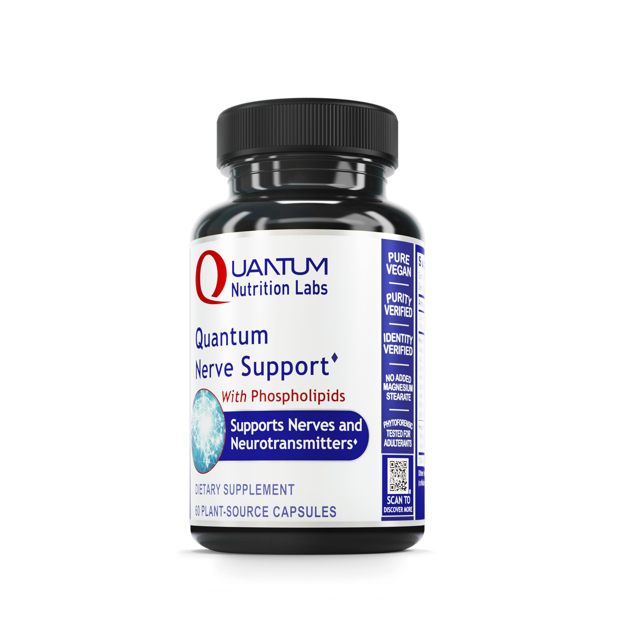 Quantum Nutrition Nerve Support bottle in Violite packaging for freshness