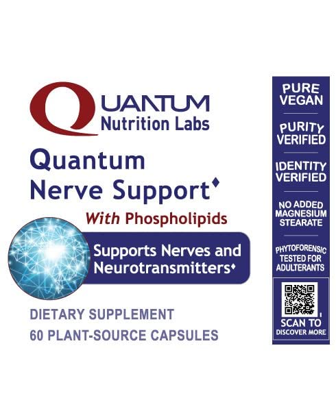 Quantum Nutrition Nerve Support ingredients like Alpha-GPC and chlorella for brain health