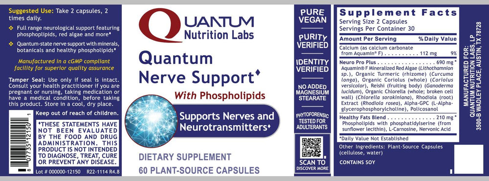Quantum Nutrition Nerve Support Violite packaging preserves formula freshness