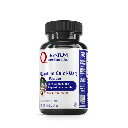 Quantum Nutrition QNL Calci-Mag powder bottle promoting joint health.