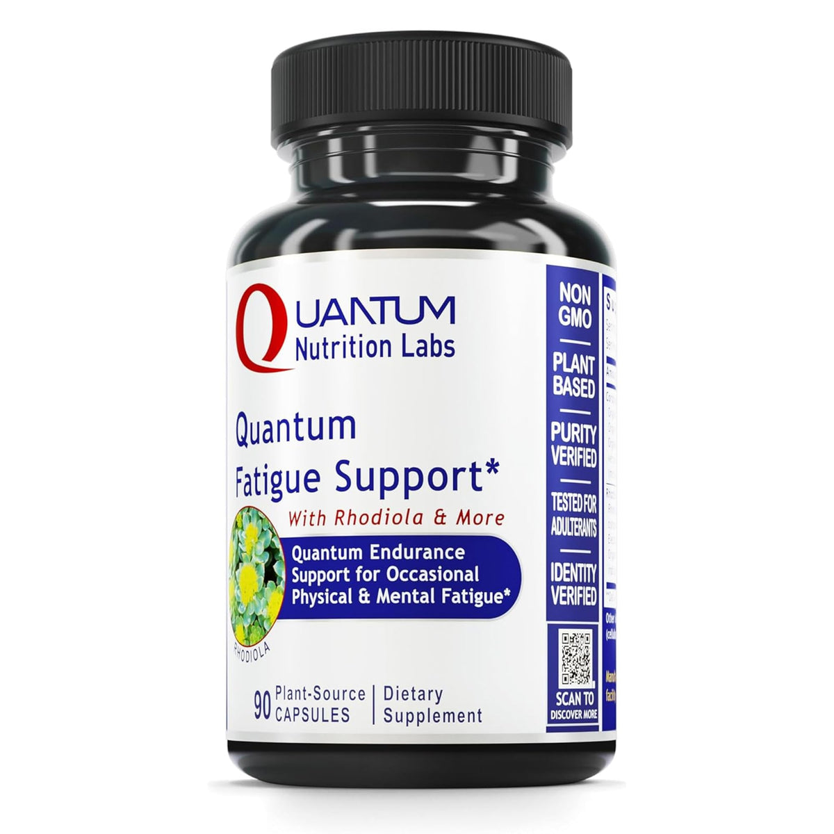 Quantum Nutrition QNL Fatigue Support bottle with capsules for daily adaptogenic support