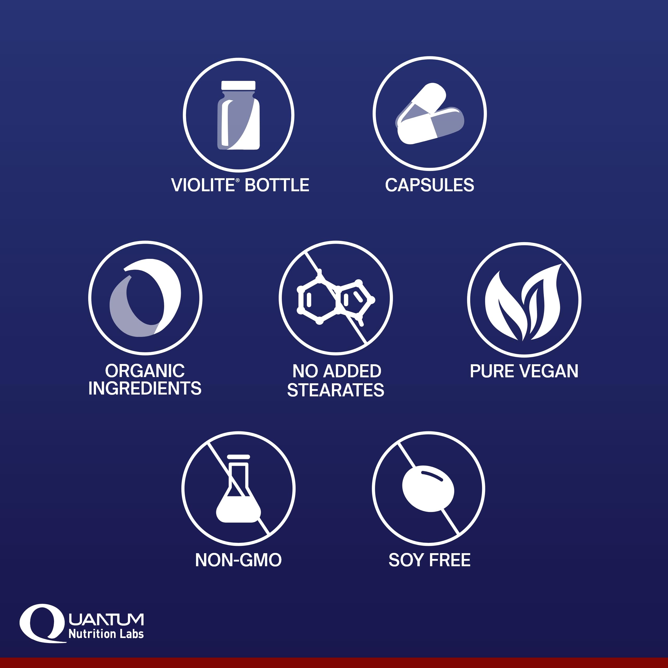 Quantum Nutrition QNL Plant Multi-Vitamin capsules pour showing easy-to-take form