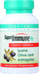 Quantum Super Immune+ capsule bottle label highlighting daily immune support.