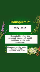 Gently massaging Transpulmin Baby Balm Mild nourishes delicate skin