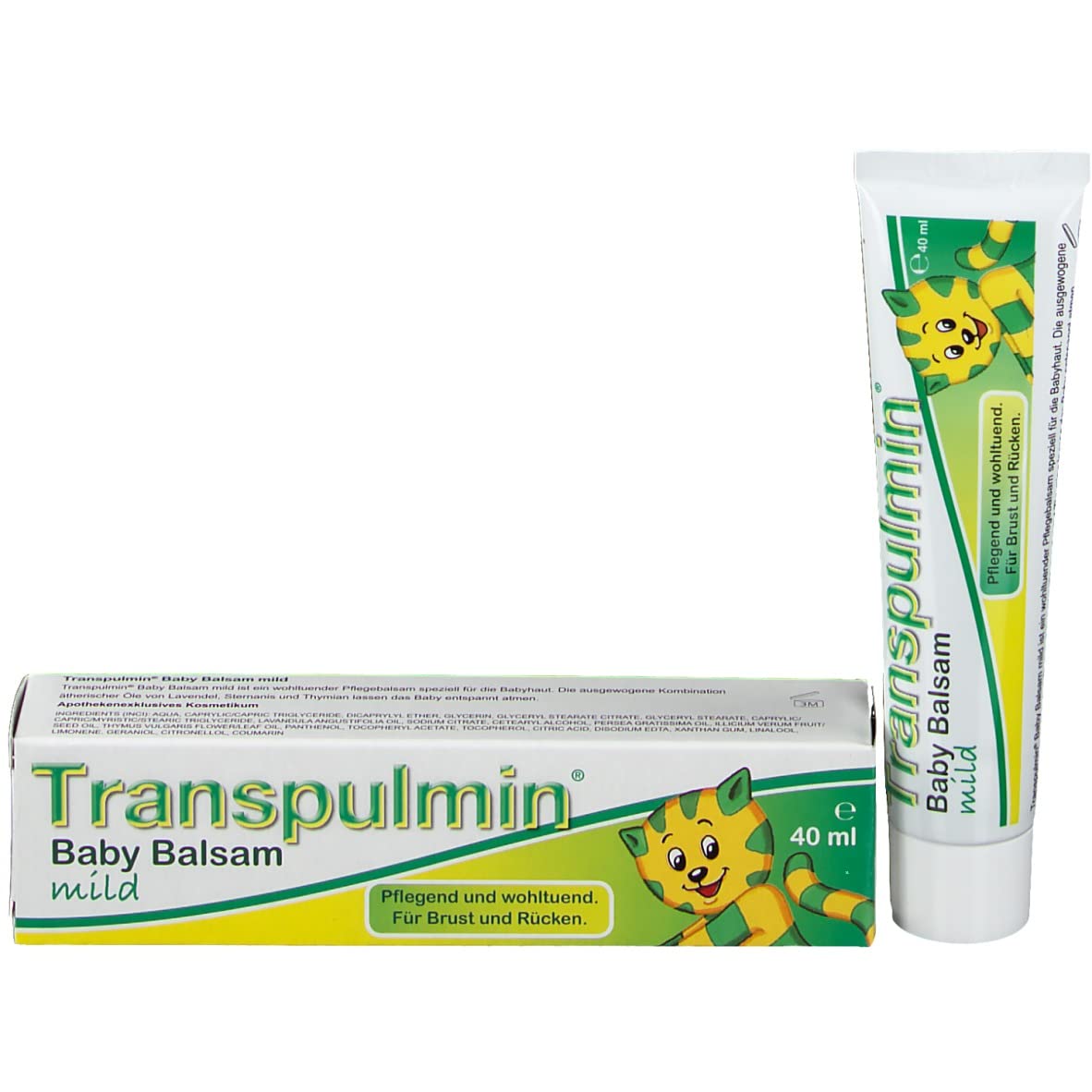 Quartett Transpulmin Baby Balm Mild packaging displayed for easy recognition