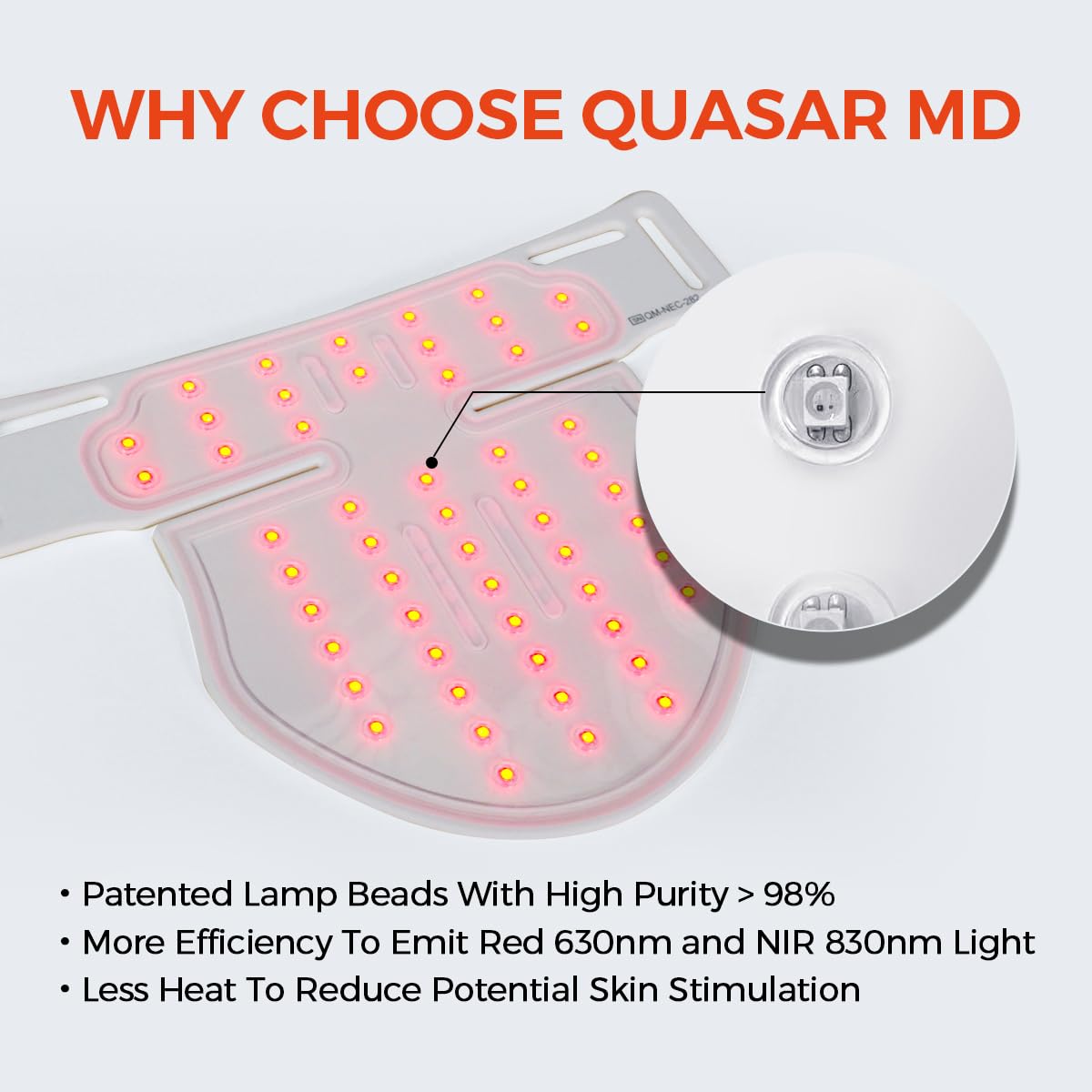 Quasar MD ergonomic neck-fit worn comfortably during use