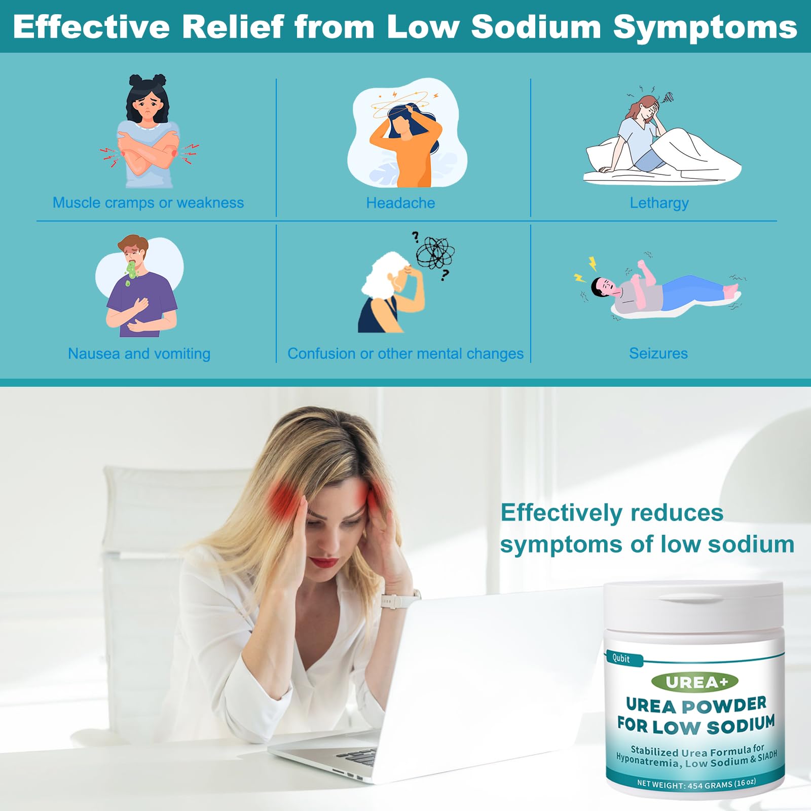 QUBIT Urea+ powder dissolving quickly in water for easy daily use.