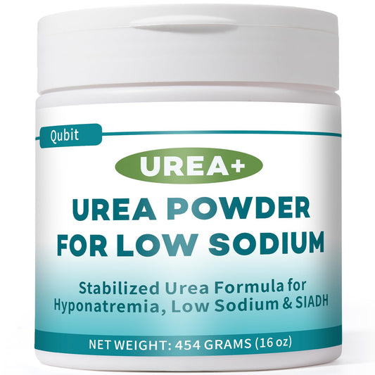 QUBIT Urea+ stabilized urea powder 454g for sodium balance support.