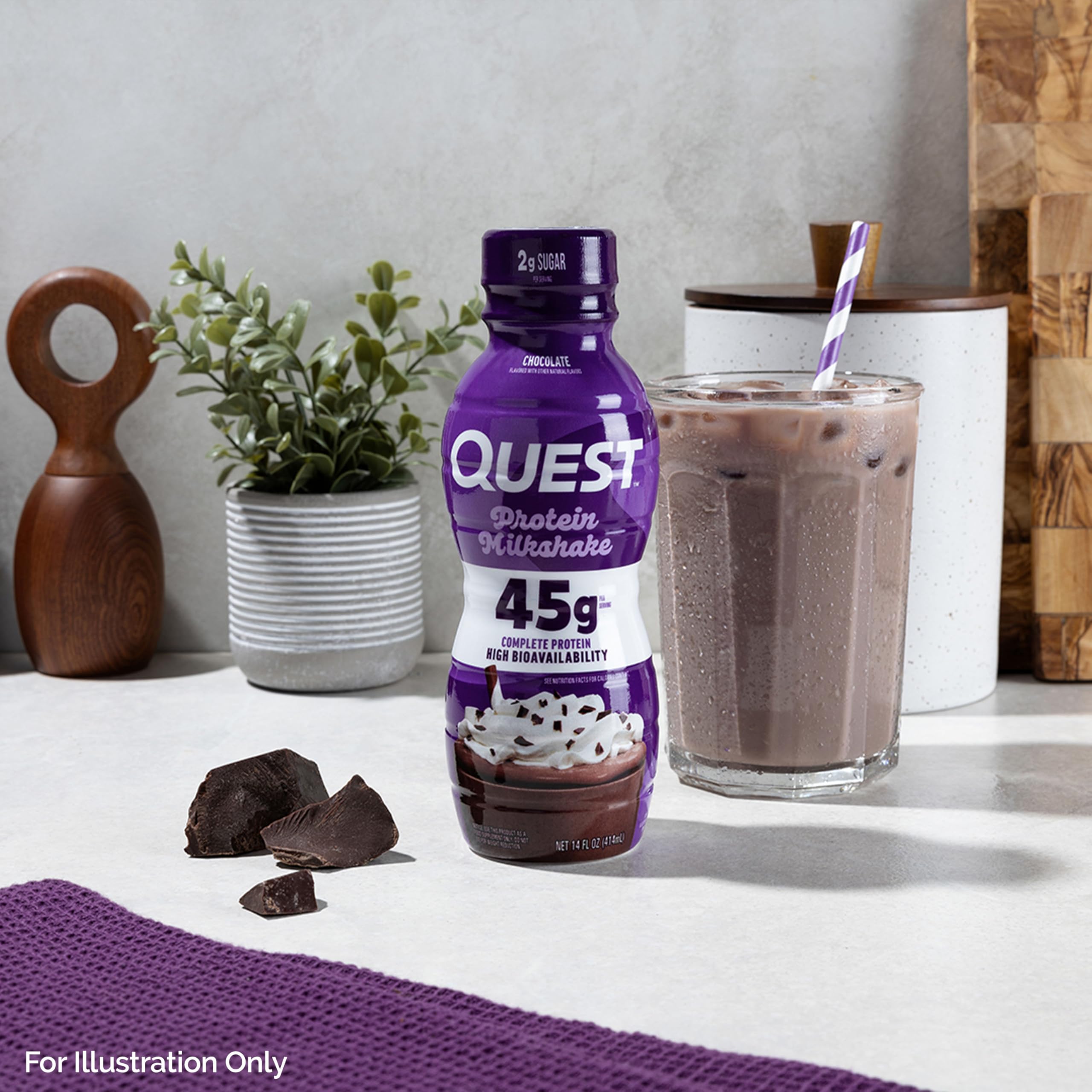Quest 12ct Chocolate Protein Shake pack showing bulk option.