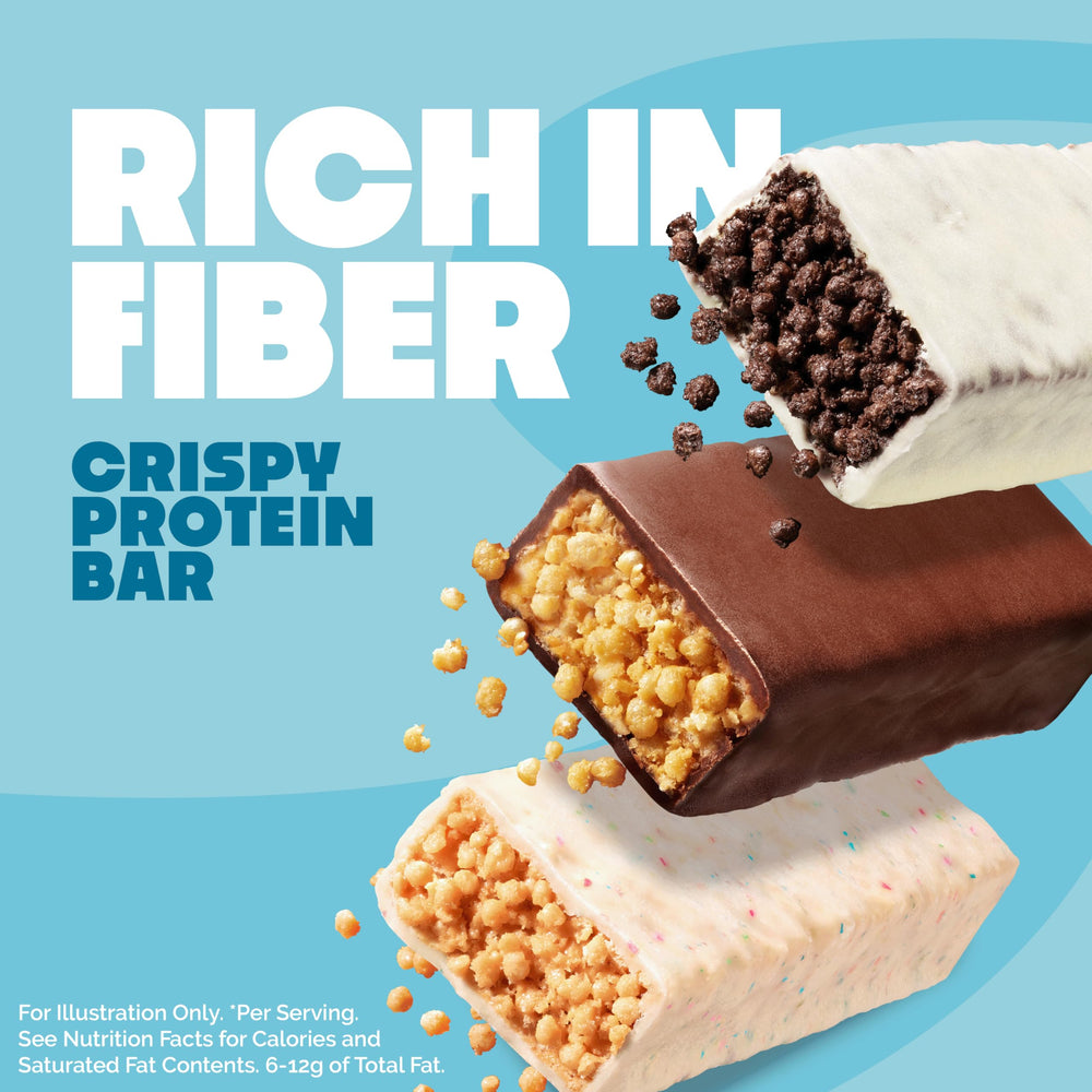 Quest Crispy bar in hand – portable, on-the-go protein snack for any moment.