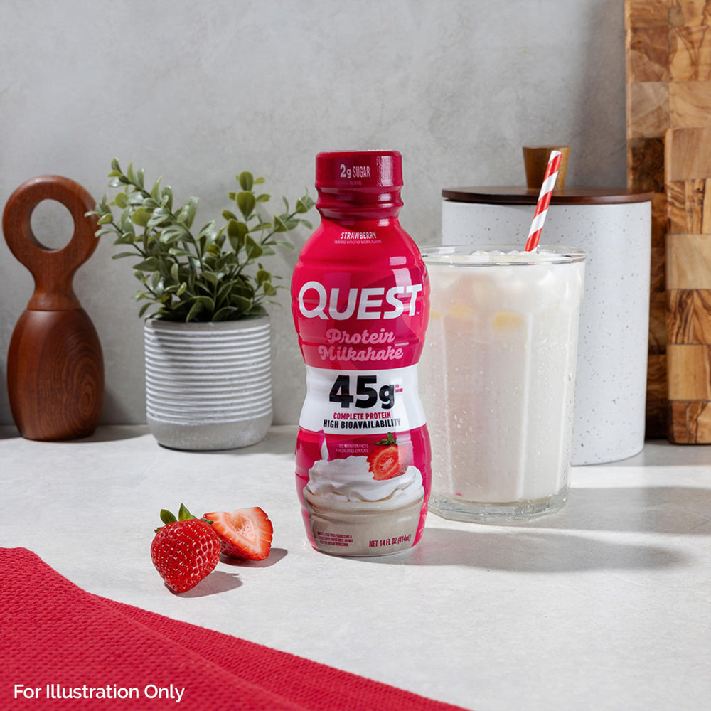 Quest Strawberry Protein Shake multi-pack highlights a gluten-free, high-protein option.