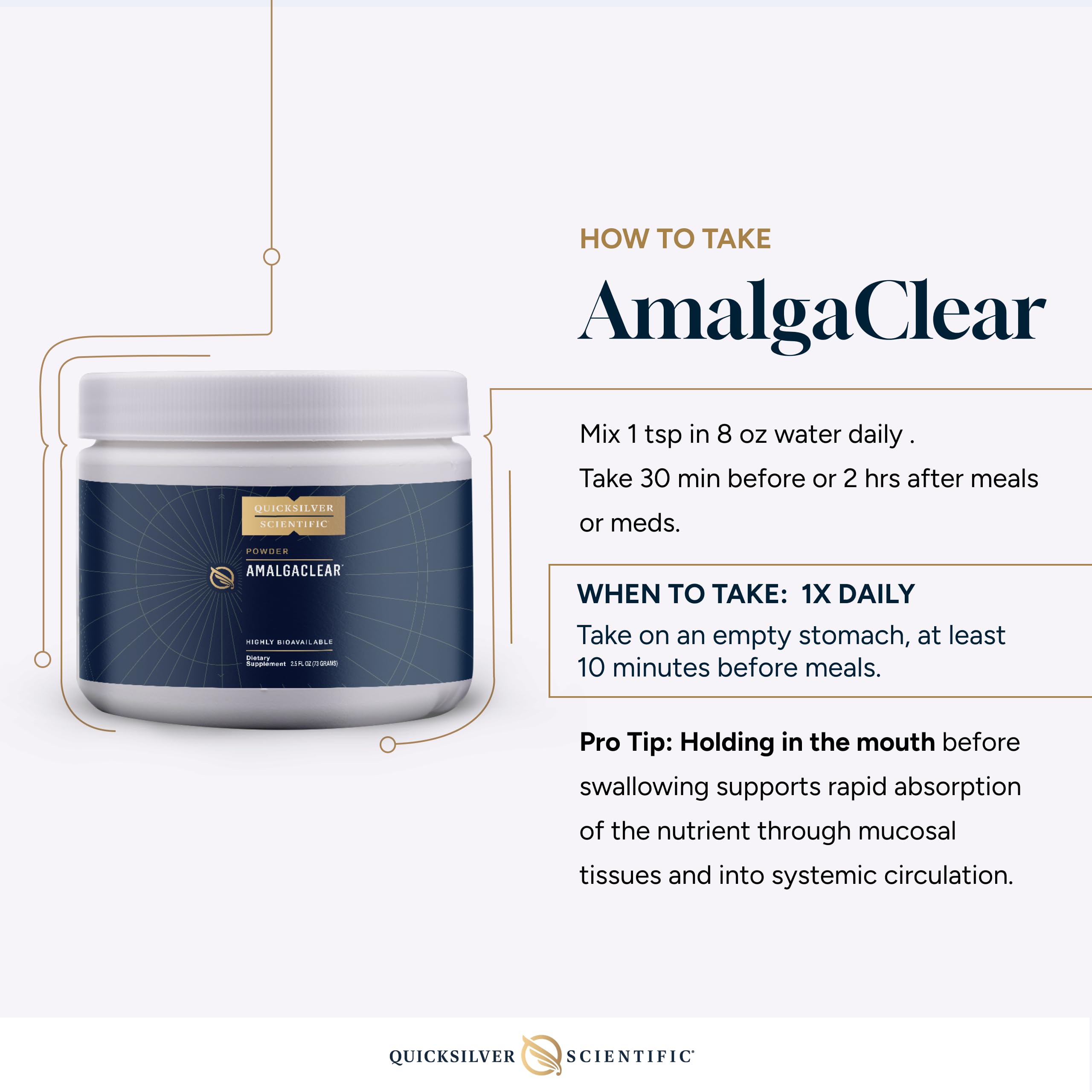 Quicksilver AmalgaClear context for dental removal routine