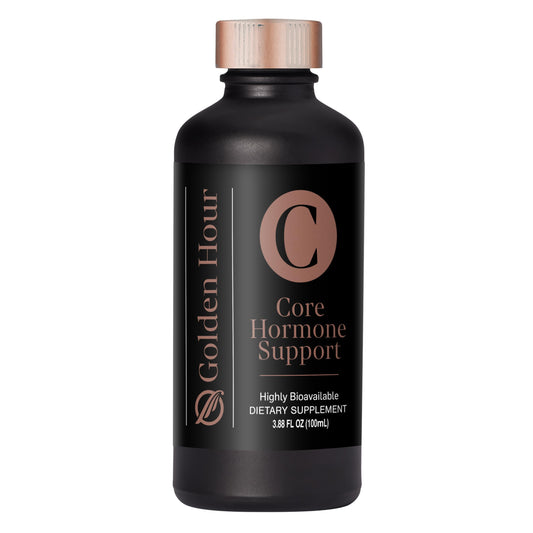 Quicksilver Core Hormone Support bottle with berry flavor for daily balance.