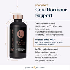 Quicksilver Core Hormone Support uses premium herbal extracts for revitalizing benefits.