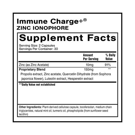 Quicksilver Immune Charge softgels closeup highlighting convenient capsules for on-the-go dosing