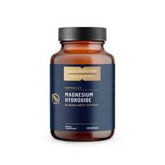 Quicksilver Magnesium Hydroxide bottle with capsules supporting GI regularity