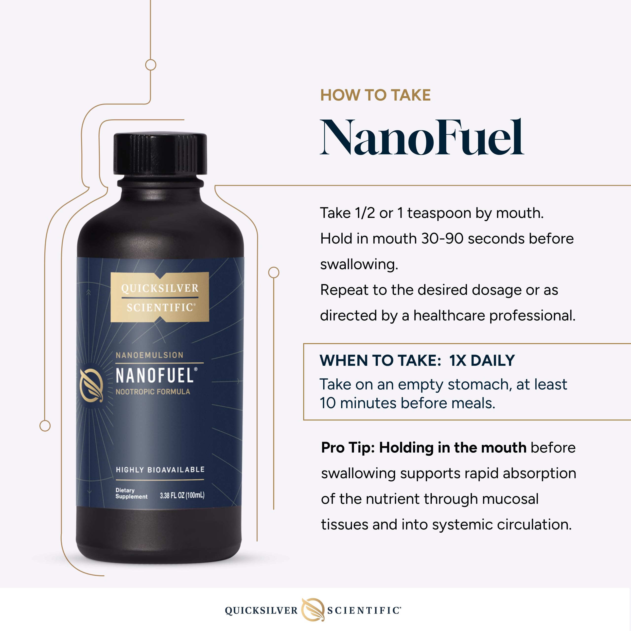 Quicksilver NanoFuel on a desk setup implying focus and productivity
