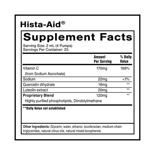 Quicksilver Scientific Hista-Aid dropper close-up for precise dosing and easy use.