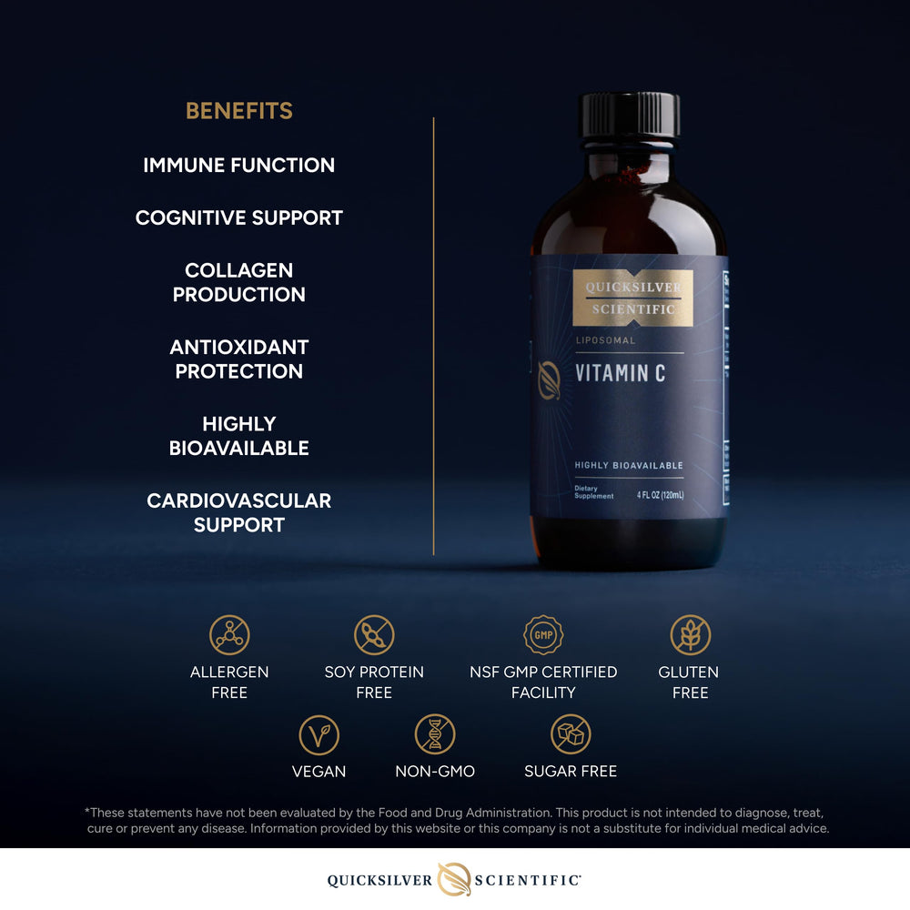 Quicksilver Scientific liposomal vitamin C serving size in use